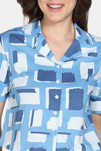 Zivame 2 Mile Fashion Knit Cotton Loungewear Set - Dutch Canal — thumbnail 6